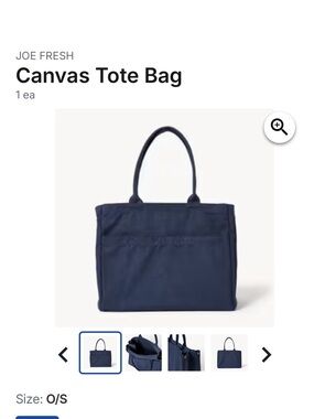 Joe Fresh Navy Canvas Tote